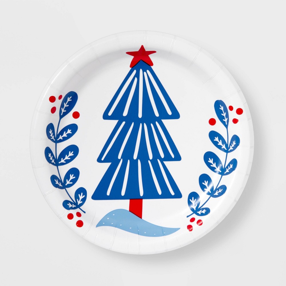 6 pack of 20ct Christmas Scandinavian Holiday Snack Plate - Spritz™