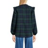 Lands' End Women's Ruffle Front Flannel Popover Blouse - 4 of 4