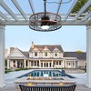 Bella Depot 23" Outdoor Ceiling Fan with LED Light Kit and Remote Black Caged Ceiling Fan 6-speed for Patio - 2 of 4