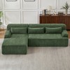 Chenille L-Shaped Sectional Sofa, Minimalist Comfy Sleeper Couch for Living Room, Apartment & Reception Spaces, No Assembly Required - 3 of 4