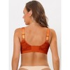 INSPIRE CHIC Women's Available Lace Minimizer Bralette U Back Full Coverage Wireless Everyday Bras 3 Packs - 2 of 4