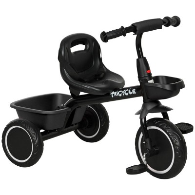 INFURNIC Baby Walkers Adjustable Tricycle for Toddlers with Storage Baskets Safety Features for 2 to 5 Years, Black, 31.5"*19"*24.8"