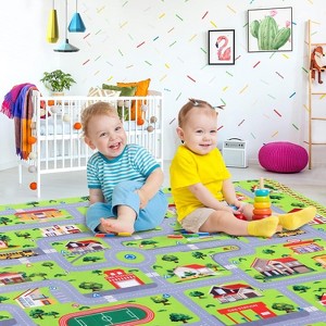 Kids City Road Play Rug, Educational Town Traffic Carpet, Soft Non-Slip Mat for Children’s Bedroom Playroom Toddler Learning - 1 of 3