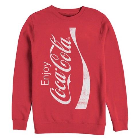 Men s Coca Cola Enjoy Side Logo Sweatshirt Target