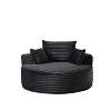 Vynxaria Modern 55"L Corduroy Sponge Single Sofa - Fluffy Sleeper Chair, No Assembly Required, for Living Room/Bedroom/Lounge - 2 of 4