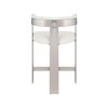 Meridian Furniture,Romeo Cream Vegan Leather Counter Stool, Set of 2 - 2 of 4