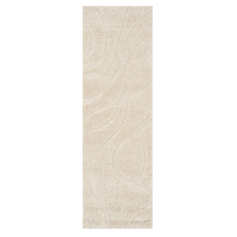 2'3inx7' Runner Cream Swirl Loomed - Safavieh