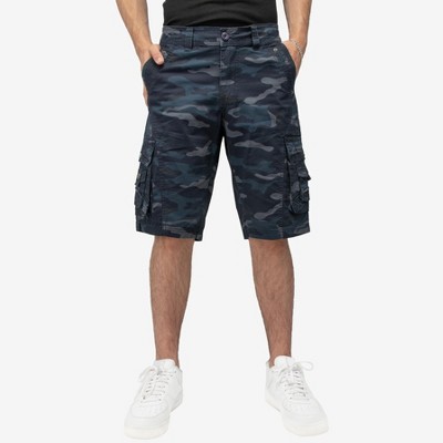 X RAY Men's Belted 12.5" Inseam Knee Length Cargo Shorts ,Camo Shorts(plus size shorts in available)