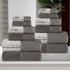 Ribbed Cotton Highly Absorbent Medium Weight 12 Piece Assorted Towel Set by Blue Nile Mills - 2 of 4