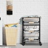 NEX 4 Tier Storage Cart with Mesh Basket Black - 2 of 4