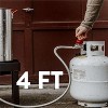GasOne  4 ft High Pressure Propane 0-20 Psi Adjustable Propane Regulator with Steel Braided Hose QCC-1 Type, 2113 - 4 of 4