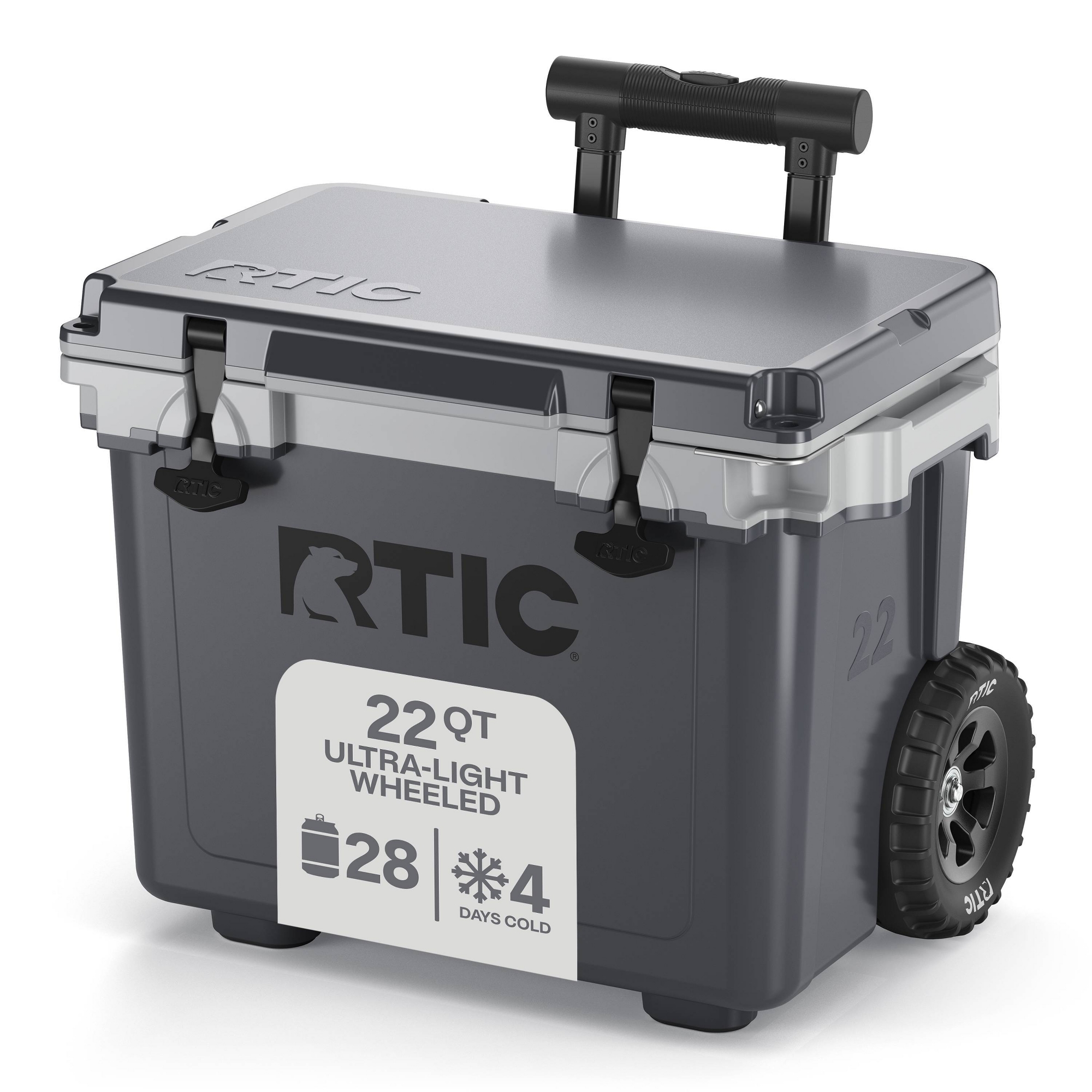 RTIC Outdoors 22qt Ultra Light Wheeled Hard Sided Cooler - Gray: Polypropylene Liner
