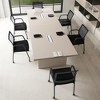 Tangkula 6 Pcs Office Guest Chairs on Wheels w/ Metal Frame & Armrests Mesh Back Office - 2 of 4