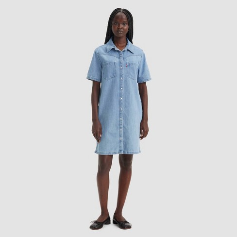 Denim shirt dress target best sale