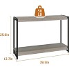 Console Tables, Industrial entryway Table, Narrow Sofa Table with Shelves, Entrance Table Open Shelf for Hallway, Living Room, Foyer, Office - 3 of 4