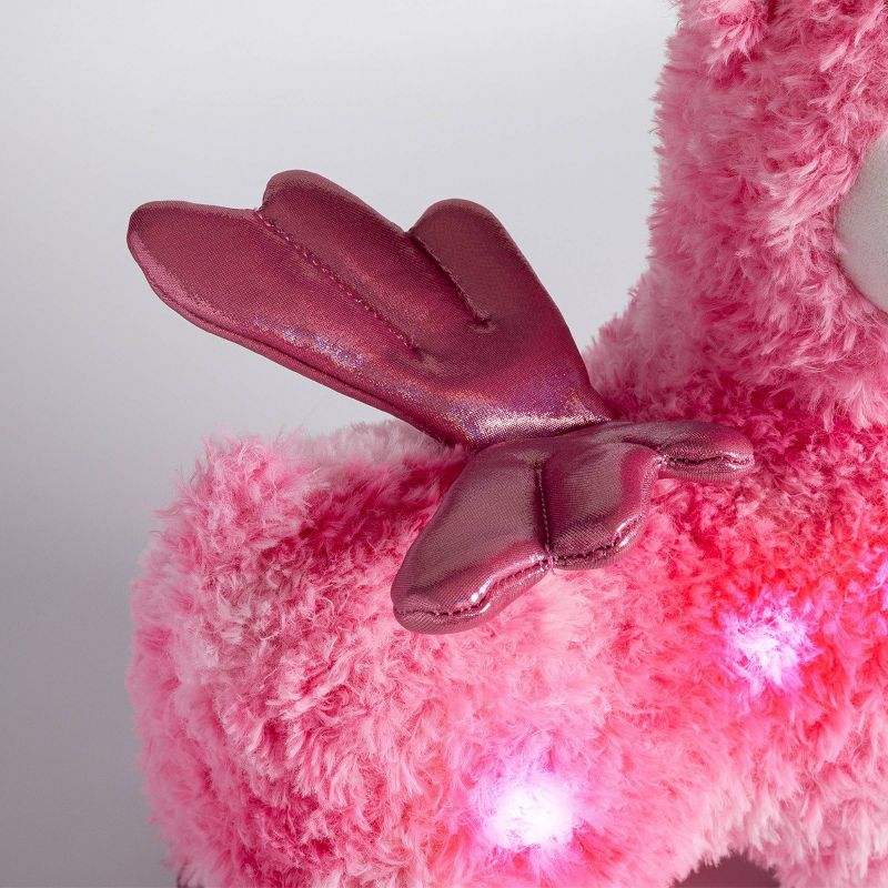 FAO Schwarz Glow Brights Toy Plush LED with Sound Pink Llamacorn 15&#34; Stuffed Animal, 4 of 8