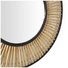 Metal Handmade Woven Wall Mirror Brown - The Novogratz: Nautical Coastal Decor, No Assembly, Round Shape, Spot Clean - 3 of 4