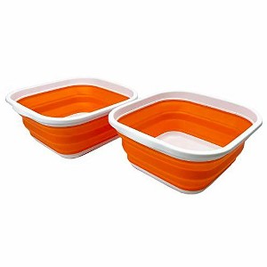 SAMMART 5.5L (1.4 Gallons) Set of 2 Collapsible Tub - Foldable Dish Tub - 1 of 4