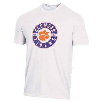 NCAA Clemson Tigers Men's White Biblend T-Shirt
