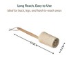 Evideco French Home Goods Natural Wooden Handle Body Loofah – Long Exfoliating Shower Sponge - 3 of 4