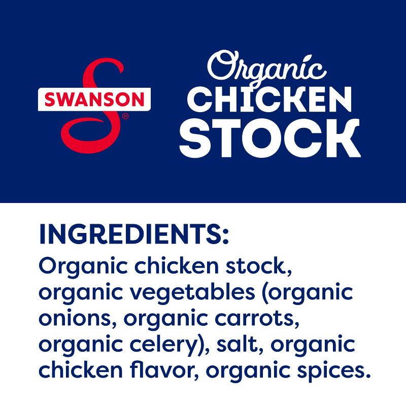 Swanson 100% Natural Gluten Free Organic Free-Range Chicken Stock - 32 fl oz, 4 of 15