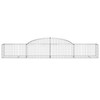 vidaXL Gabion Basket Set of 2 Silver Galvanized Iron Large - 4 of 4