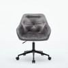NicBex Office Chair with Adjustable Height Modern Rotatable Velvet Fabric Vanity Chair Computer Chair with 5 Wheels for Office, Study, Bedroom, Gray - 3 of 4