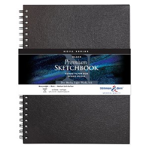 Stillman & Birn Nova Series - Wirebound Sketchbook - Portrait 9 x 12 - 150gsm Black Paper - 1 of 1