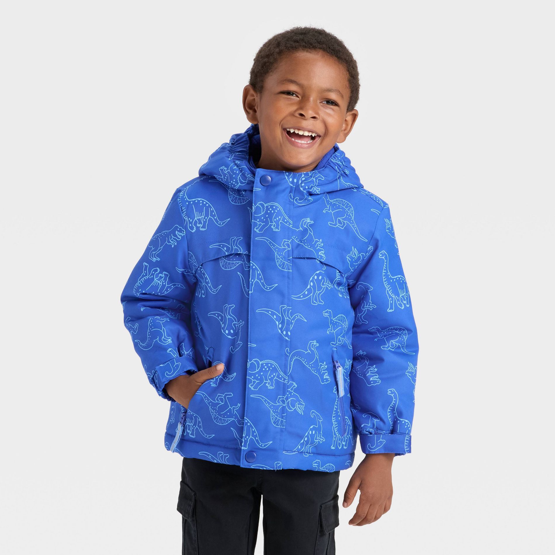 Toddler Boys' Dino 3-in-1 Snowplay Jacket - Cat & Jack™ Blue