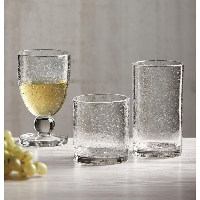 tagltd Bubble Glass Goblet 10 oz Beverage Glassware for Dinner Party Wedding Celebrations, 3 of 5