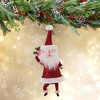 De Carlini Italian Ornaments 8.0 Inch Hollydance Sparkle Claus Christmas Tree Ornament , Christmas Decor Glittered Santa (1PC) - 2 of 4