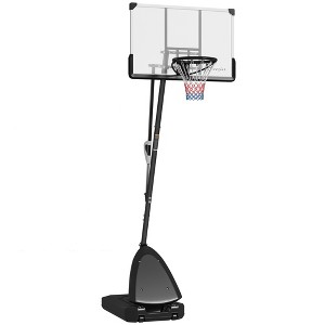 Soozier 5-10' Basketball Hoop with 44" Shatterproof Backboard, Rebound System, Wheels and Fillable Base - 1 of 4