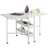 Erommy Home Hobby Craft Table for Home Office Sewing Room Craft Room, Fixed Height 35.5in - 2 of 3