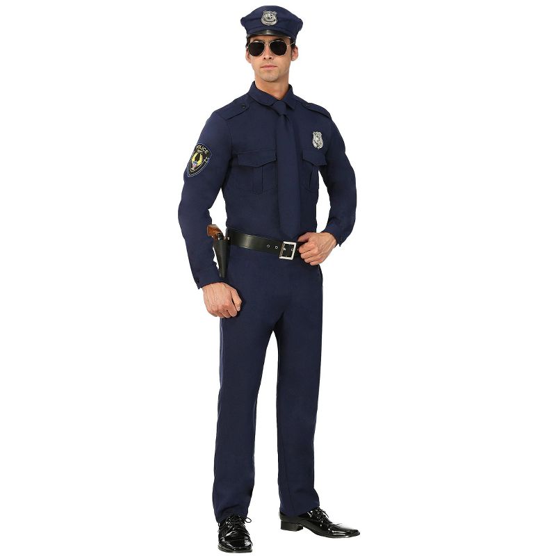 HalloweenCostumes.com Men's Cop Costume for Plus Size, 1 of 2