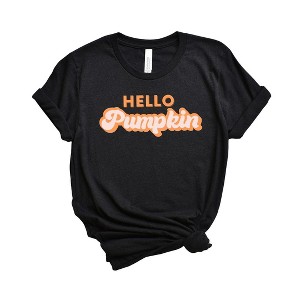 Simply Sage Market Women's Retro Hello Pumpkin Short Sleeve Graphic Tee - 1 of 2