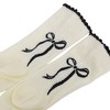 Alilang Women's 2-Pack Bow Pattern Crew Socks with Scalloped Trim and Contrast Details - 4 of 4