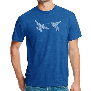 LA Pop Art Hummingbirds - Men's Premium Blend Word Art T-Shirt - 1 of 4