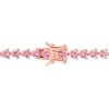 EVERLY JEWELRY | Rose Plated Sterling Silver 11.7 CT TGW Pink Cubic Zirconia Bracelet, 7.5 inch - 4 of 4