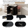 NicBex 24/30/36/48/72" Vintage Style Bathroom Vanity with Ceramic Sink,Matte Black Storage Cabinet for Bathroom,4"Faucet Hole(Faucet Not Included) - 4 of 4