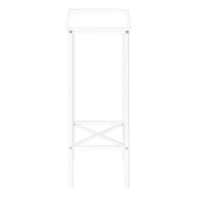 White Metal Rectangular 2-Tier Accent Table