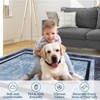 Fulvari Modern Bordered Area Rug Soft Washable Rug Non Slip Non Shedding Floor Carpet Low Pile Thin Rug, Distressed Geometric Rug - 3 of 4