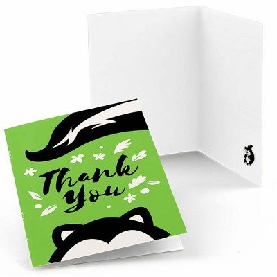 Big Dot of Happiness Little Stinker - Woodland Skunk Baby Shower or Birthday Party Thank You Cards (8 count)