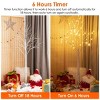 Syemin Decorative Holiday Scene Props Birch Tree Artificial Twig Tree Wedding Party Christmas Holiday Festival Home Decor, White, 3.34"*3.34"*45" - 3 of 3