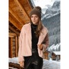 Seta T Women's Fashion Long Sleeve Faux Fur Fluffy Notch Lapel Cropped Jacket - 2 of 4