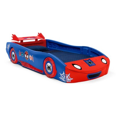 Delta Children Spidey and His Amazing Friends Web Crawler Race Car Twin Bed - Blue/Red