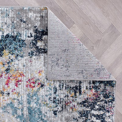 Modern Abstract Multi-Color Synthetic 8' x 10' Area Rug