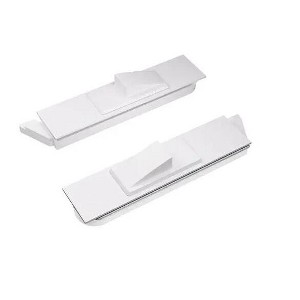 Brixwell 900-19498wa Snap In Tilt Latch Nose Left And Right Hand 3/32" Stile Snap Size 3/8" Nose Size White Finish Pair - 1 of 4