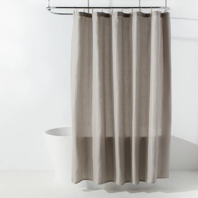 Fabric Herringbone Shower Curtain Gray - Room Essentials™