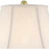 Regency Hill Traditional Table Lamps 26.5" High Set of 2 Cut Glass Urn Brass White Cream Bell Shade for Living Room Family Bedroom Bedside - 3 of 4