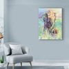 Trademark Fine Art -Michelle Faber 'Mother & Baby Elephant Rainbow Colors' Canvas Art - 3 of 3